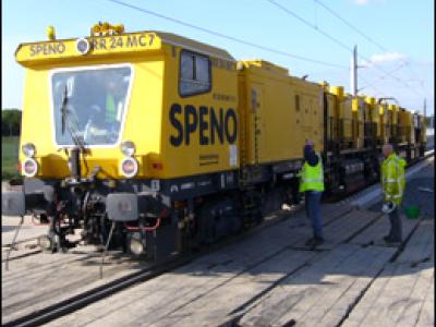 Mantenimiento de rieles de la Linea de Alta Velocidad (HSL en las siglas en holandés)